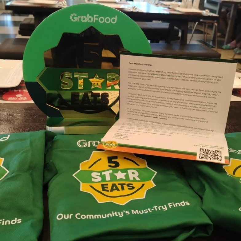 GrabFood 5-Star Eats Award Plaque